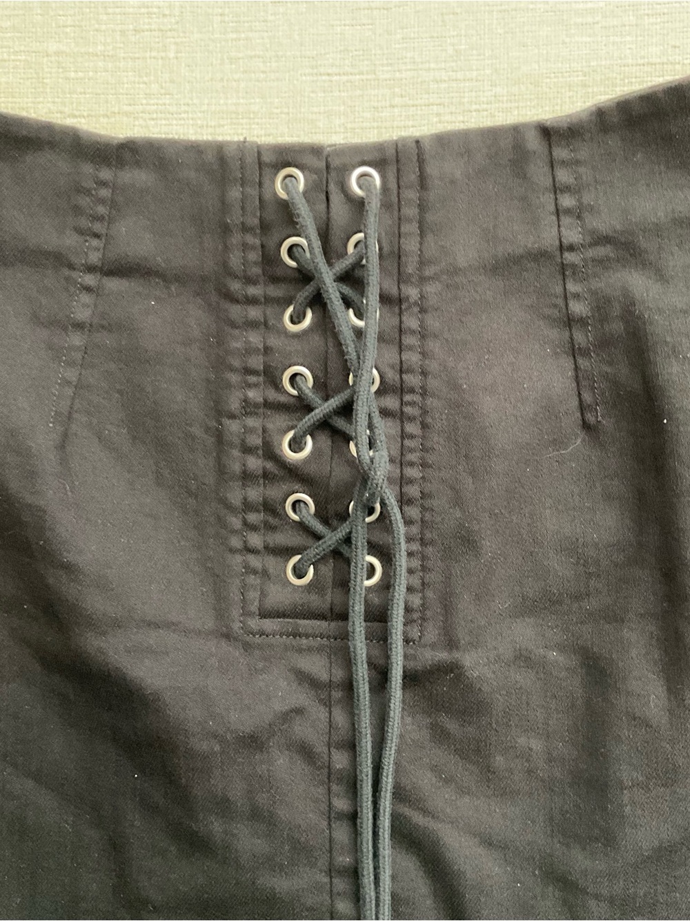 Forever 21 Black Lace-Up Mini Skirt - Picture 2 of 5
